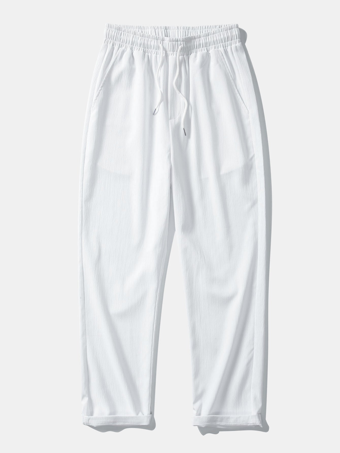 Men’s Printed Shirt Co-Ord – Crinkle Straight-Leg Trousers for Weekend Travel