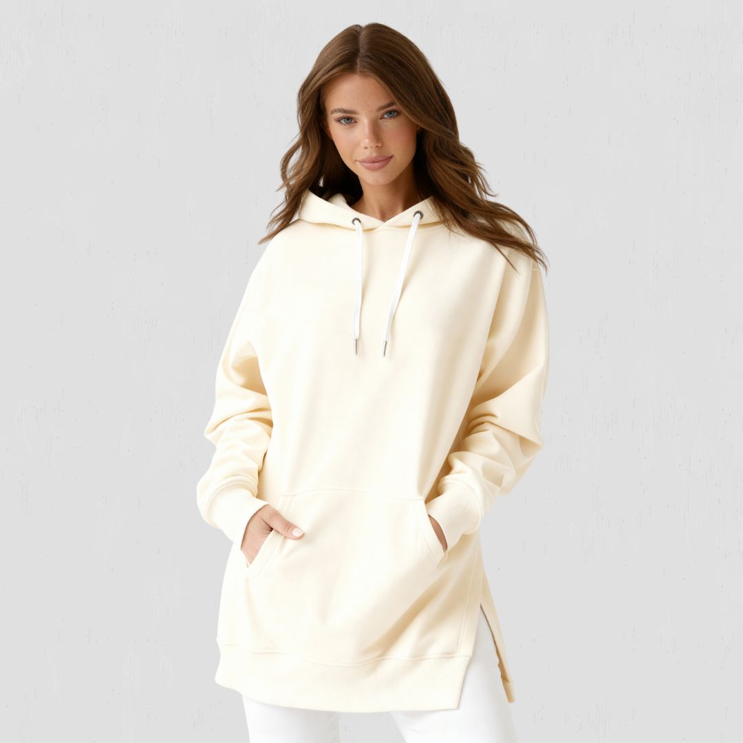 Women’s Oversized Hoodie Dress – Long Cotton Hoodie