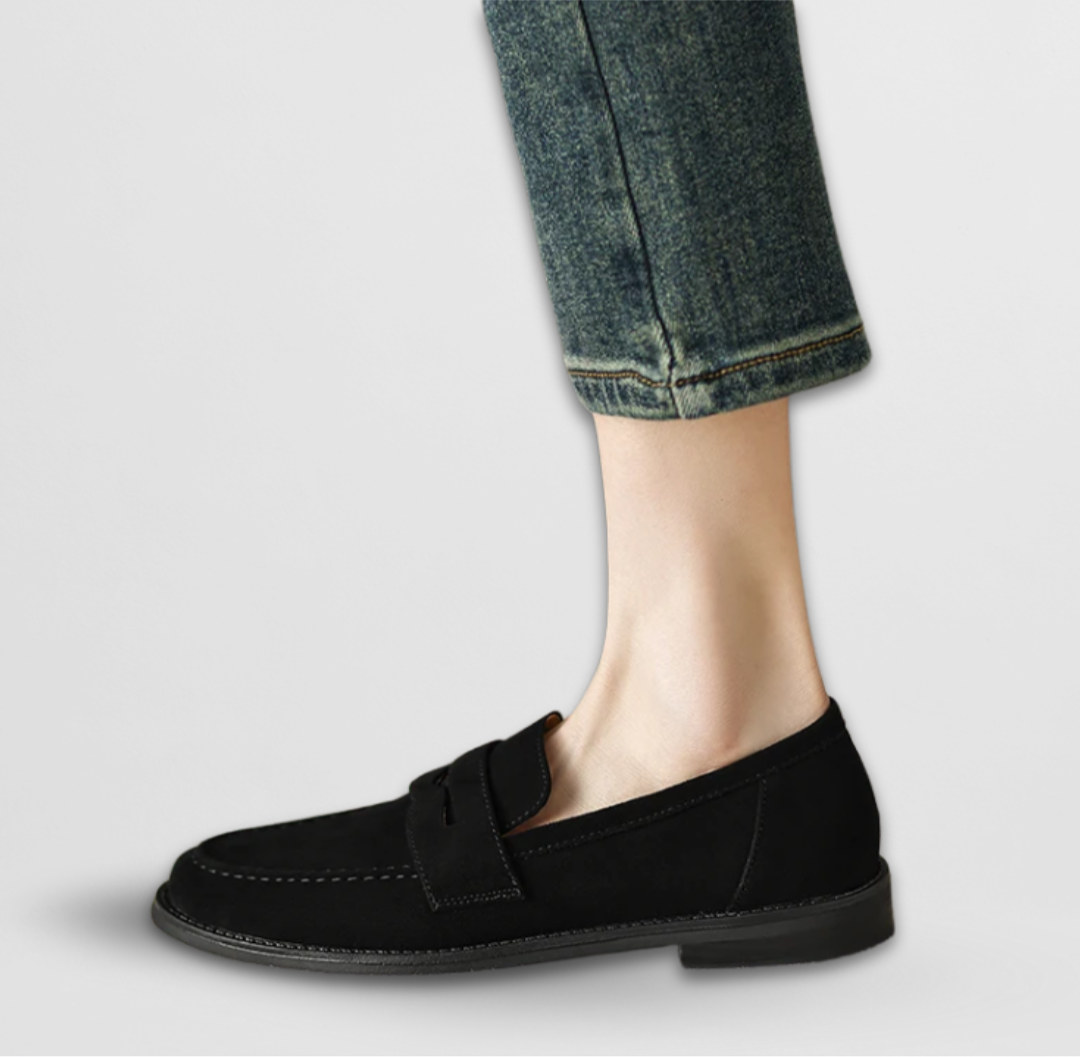 Women’s Suede Penny Loafers Classic Flat Everyday Shoes