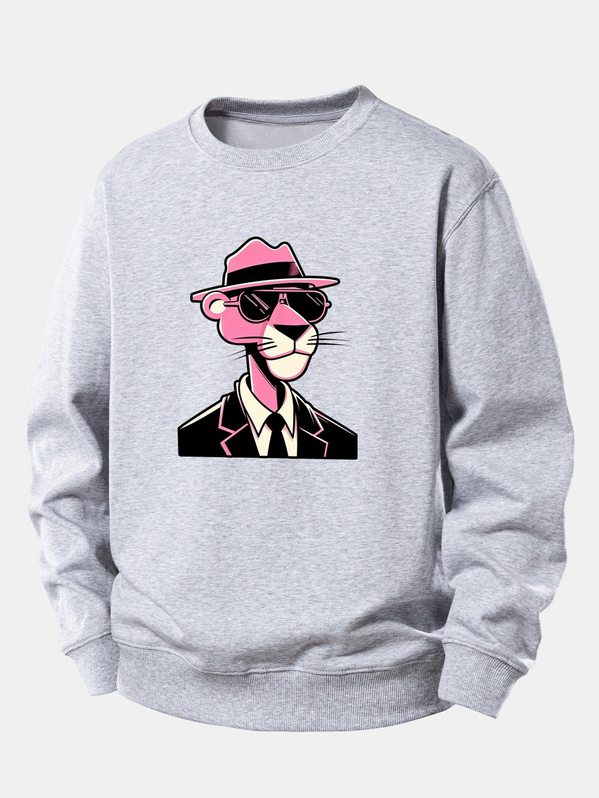 Men's Relaxed Fit Graphic Crew Neck Sweatshirt – Casual Long Sleeve Streetwear Pullover for Autumn and Winter