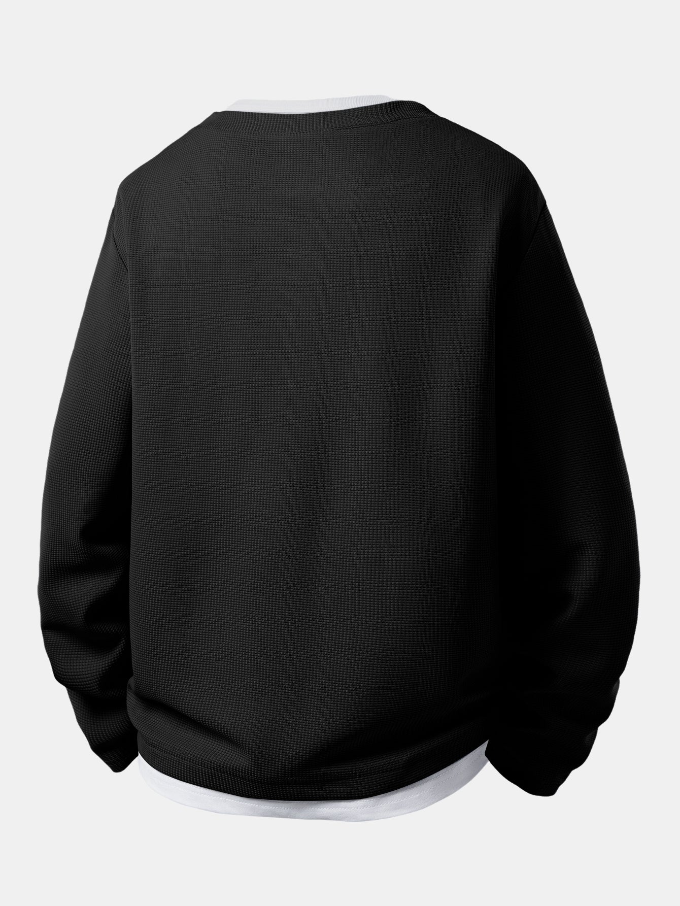 Men’s Henley Waffle T-Shirt with Built-In Layer – Textured Long-Sleeve Everyday Top