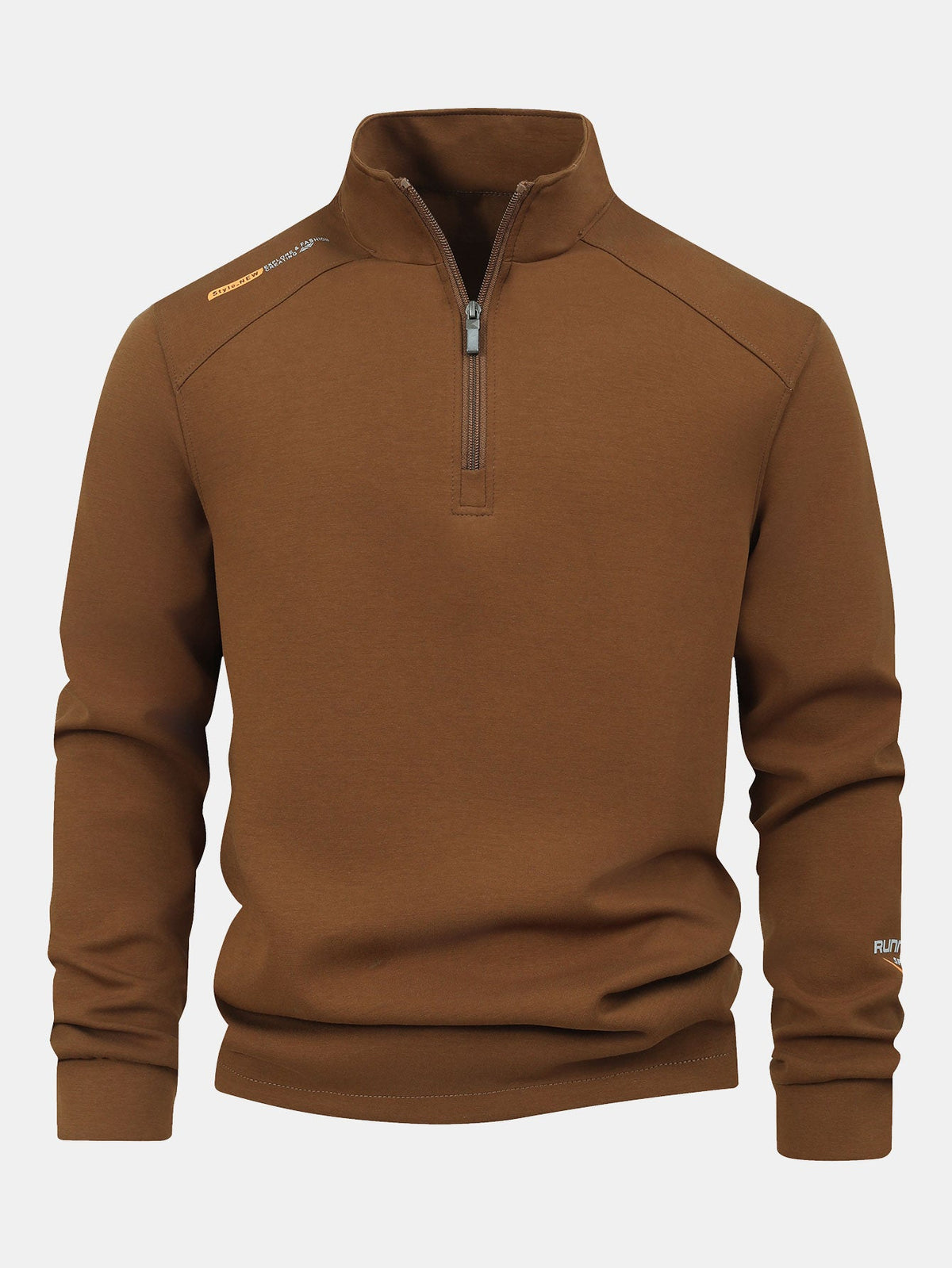 Men's Cotton Blend Quarter-Zip Sweatshirt – Regular Fit Stand Collar Pullover for Casual Everyday Wear