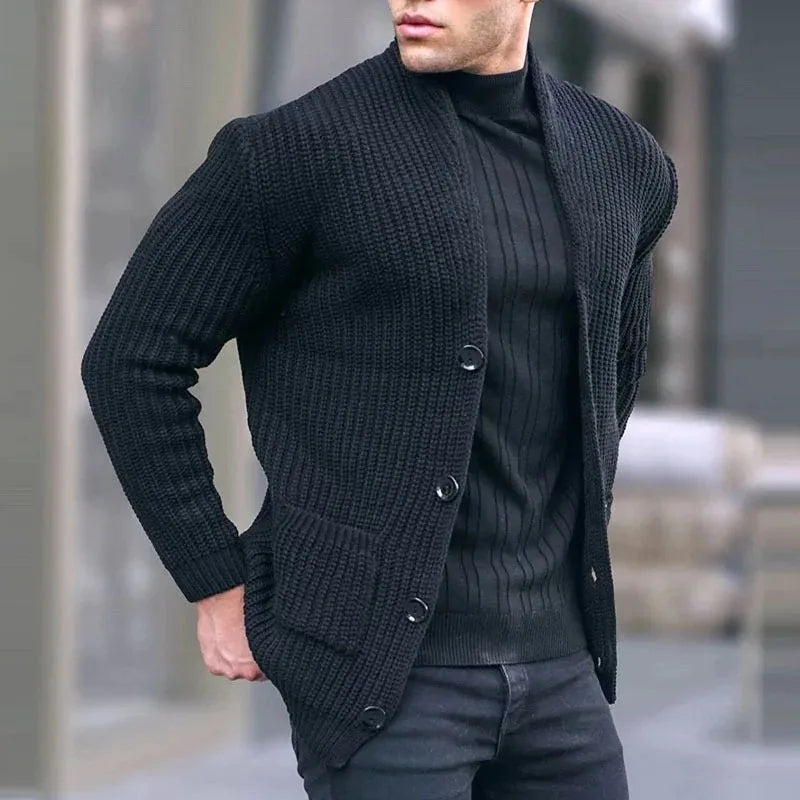 Men’s Knitted Cardigan – Stylish Streetwear Layer Long Sleeve Casual Jacket Comfortable Modern Everyday Fashion