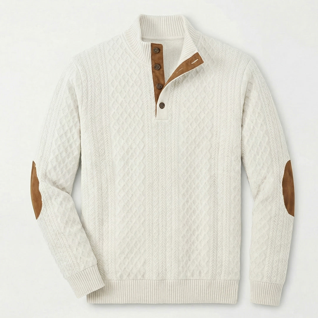 Crown – High Collar Knit Pullover Sweater