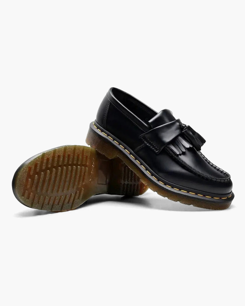 Mocassini da uomo in pelle con nappine e suola chunky
