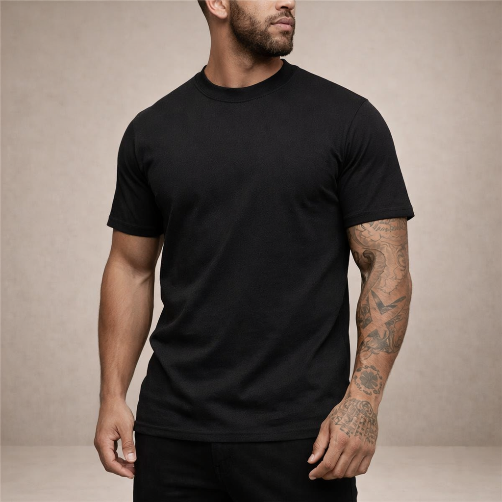 Men’s Slim Fit Crew Neck Essential Cotton T-Shirt
