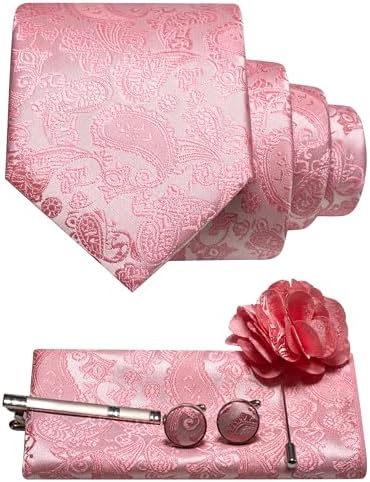 Set di accessori da uomo con cravatta paisley – Essenziali coordinati per occasioni formali, matrimoni ed eventi