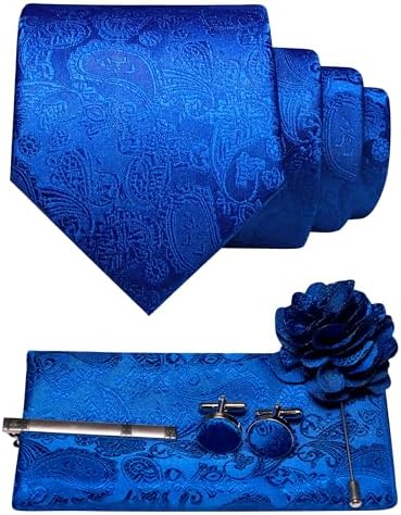 Set di accessori da uomo con cravatta paisley – Essenziali coordinati per occasioni formali, matrimoni ed eventi
