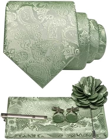 Set di accessori da uomo con cravatta paisley – Essenziali coordinati per occasioni formali, matrimoni ed eventi
