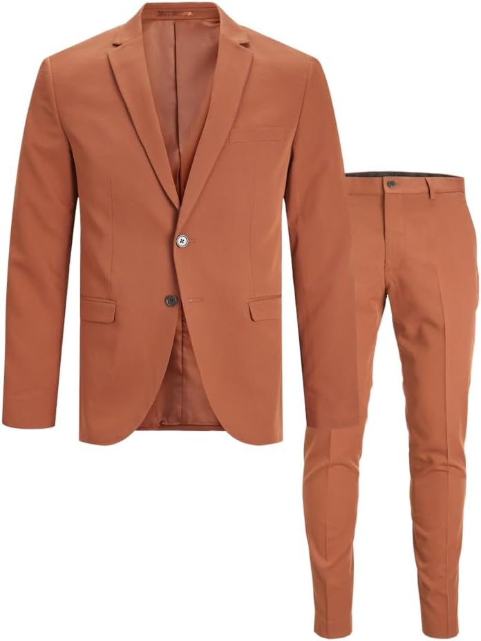 Men’s Super-Slim Formal Suit Set – Streamlined Two-Piece Tailoring for Business and Events