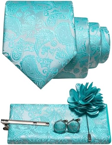 Set di accessori da uomo con cravatta paisley – Essenziali coordinati per occasioni formali, matrimoni ed eventi
