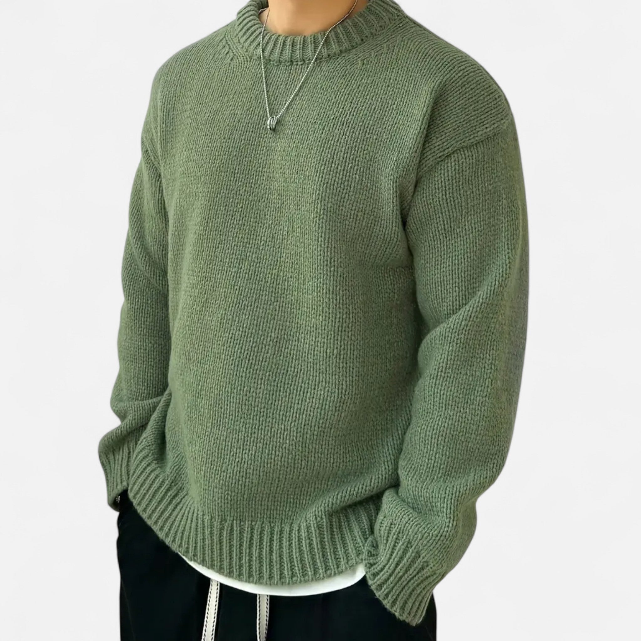 Valmonti | Men’s Solid Crew Neck Pullover