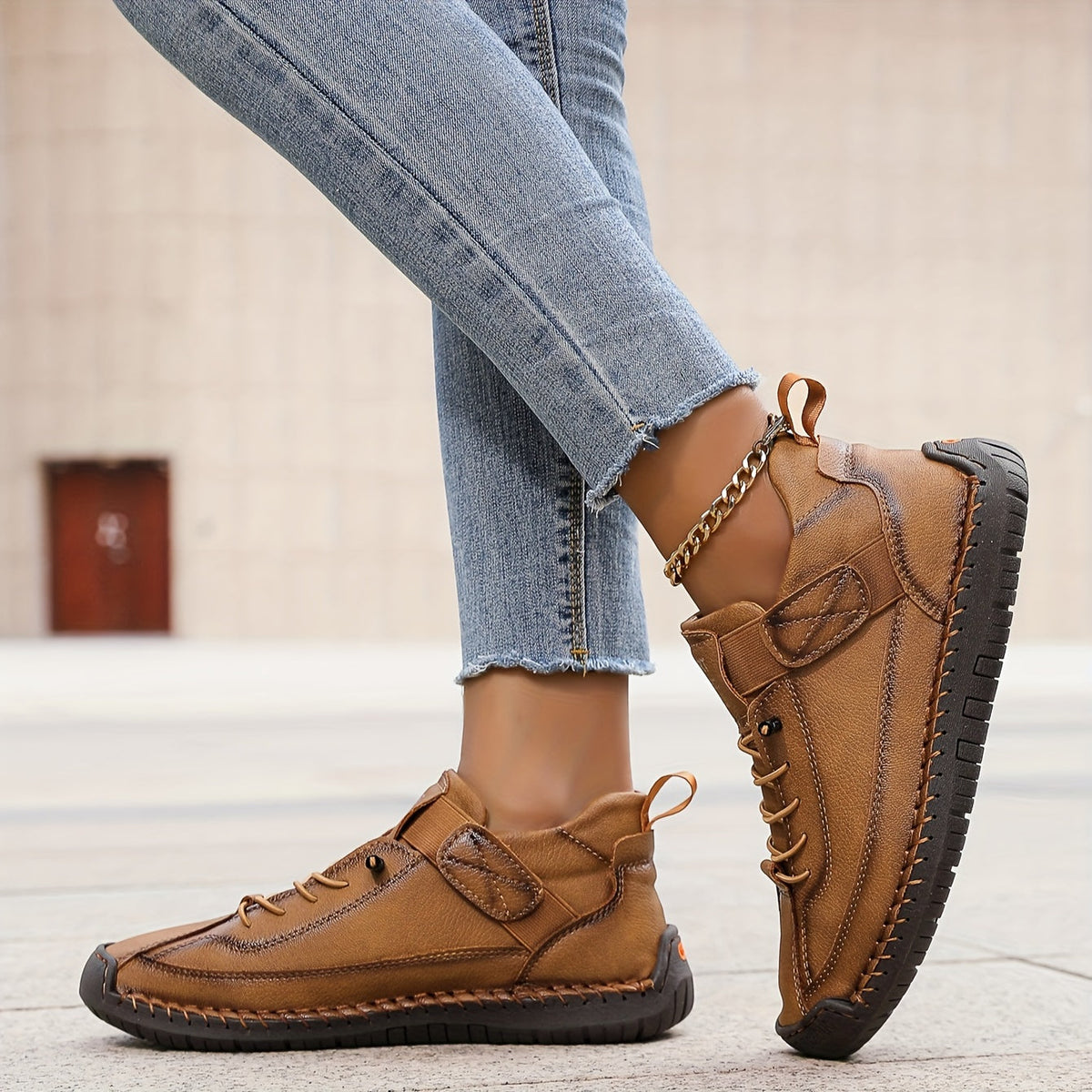 Damen-High-Top-Schnürsneaker – lässige Alltagsschuhe zum Gehen