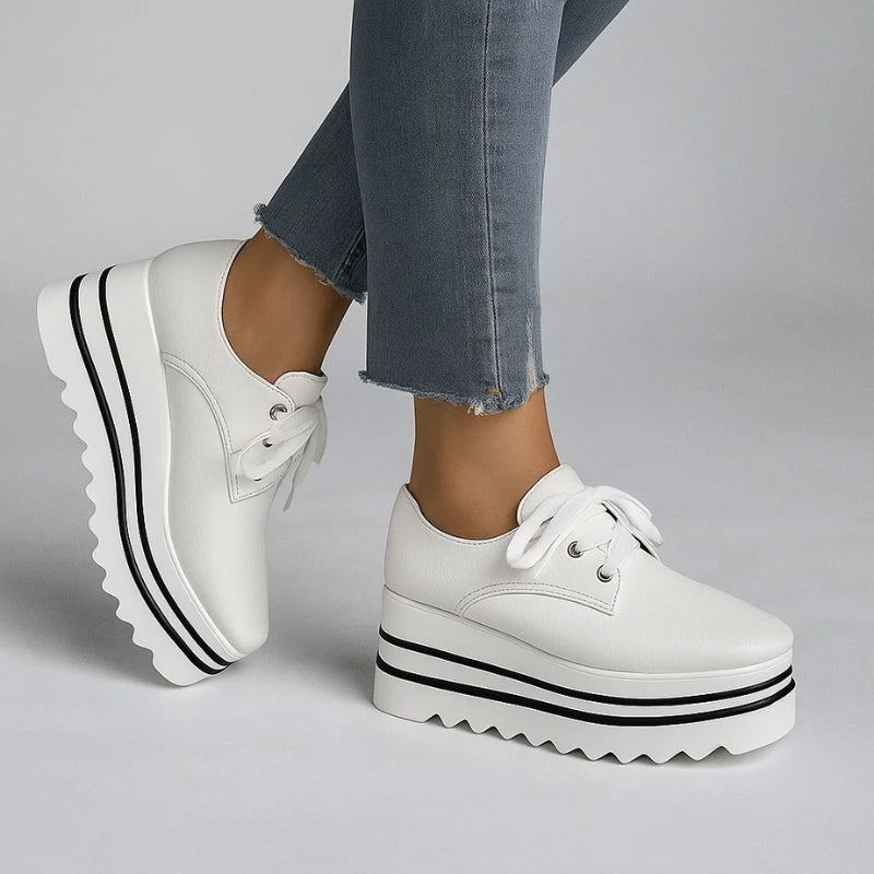 Women’s Platform Lace-Up Chunky Sole Oxford Shoes