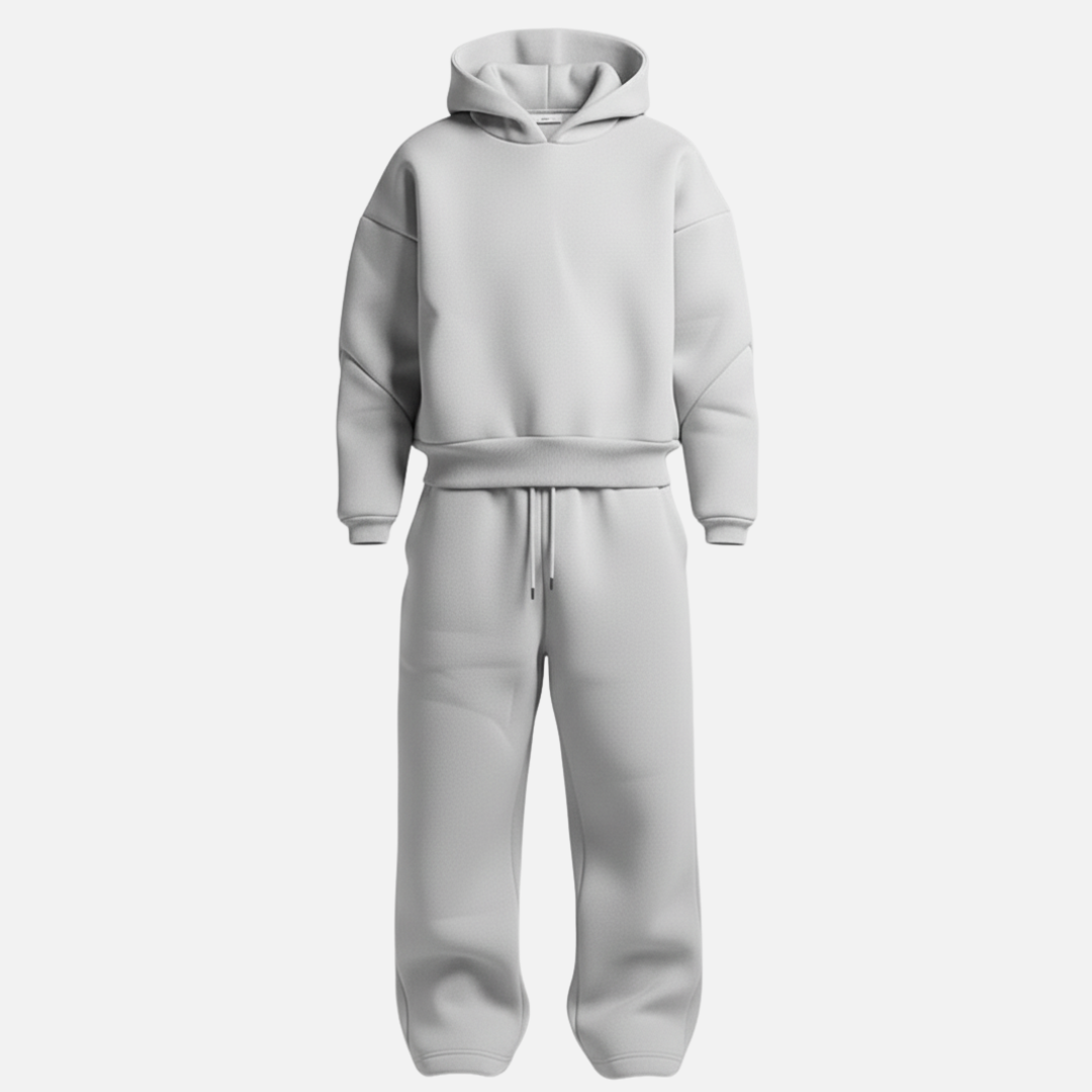 Conjunto de fato de treino para homem, com sweatshirt oversized com capuz e calças jogger – conjunto descontraído a condizer, de estilo streetwear, para viagens, roupa de lazer e uso casual diário
