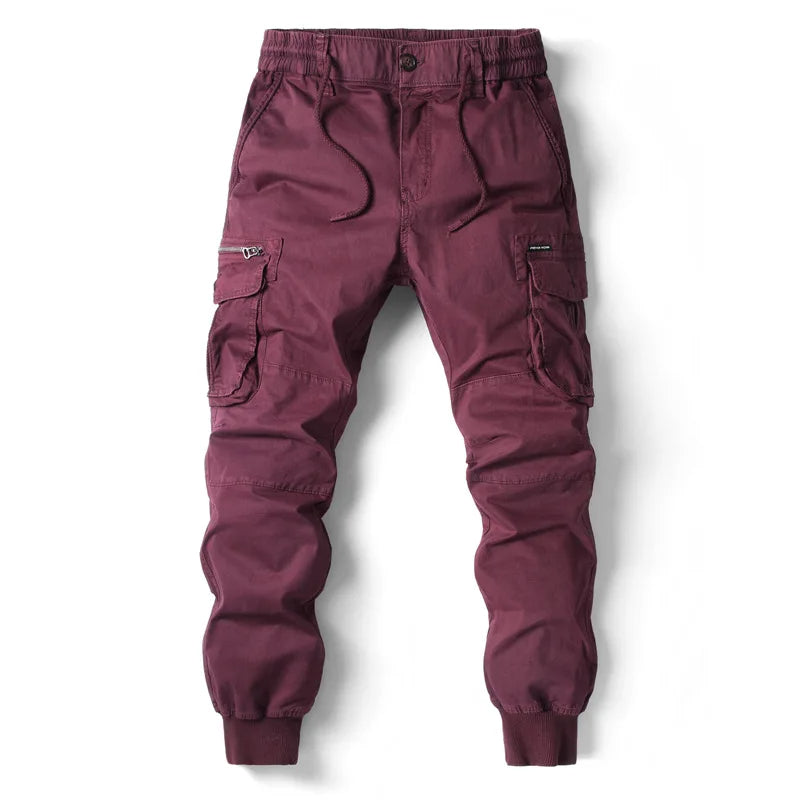 Men’s Cargo Jogger Multi-Pocket Streetwear Utility Trousers
