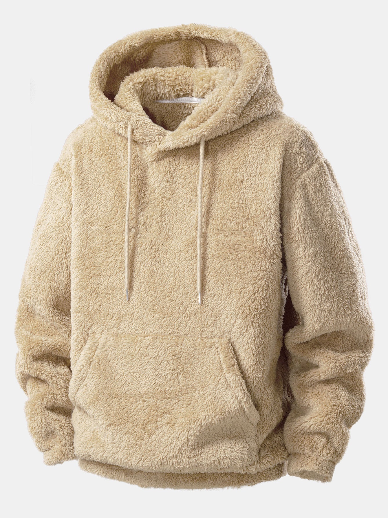 Men’s Teddy Fleece Hoodie and Shorts Set – Relaxed Two-Piece for Casual Days