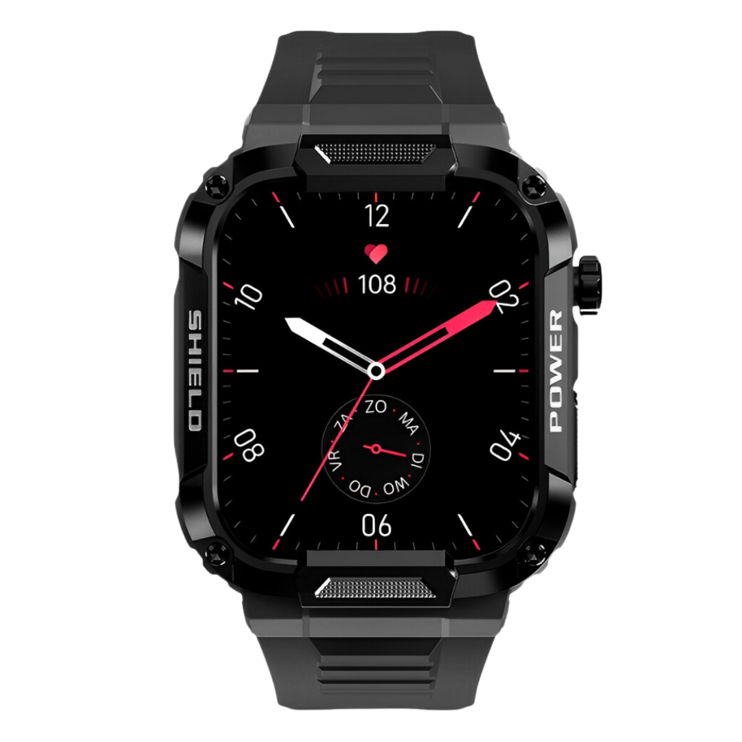 Herre Robust Smartwatch – IP67 Udendørs Fitnessur med 15 Dages Standby