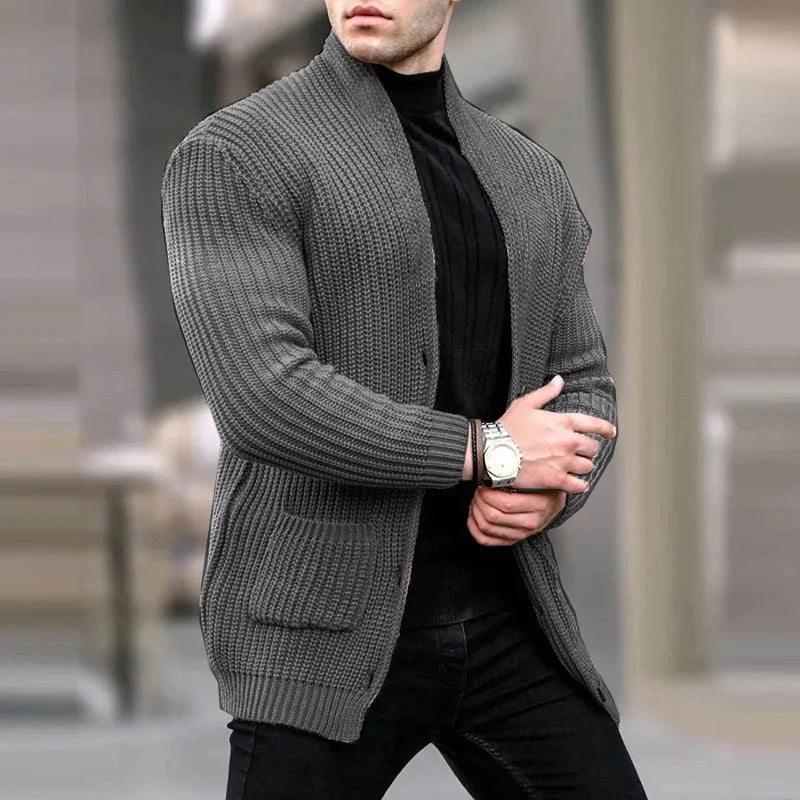 Men’s Knitted Cardigan – Stylish Streetwear Layer Long Sleeve Casual Jacket Comfortable Modern Everyday Fashion