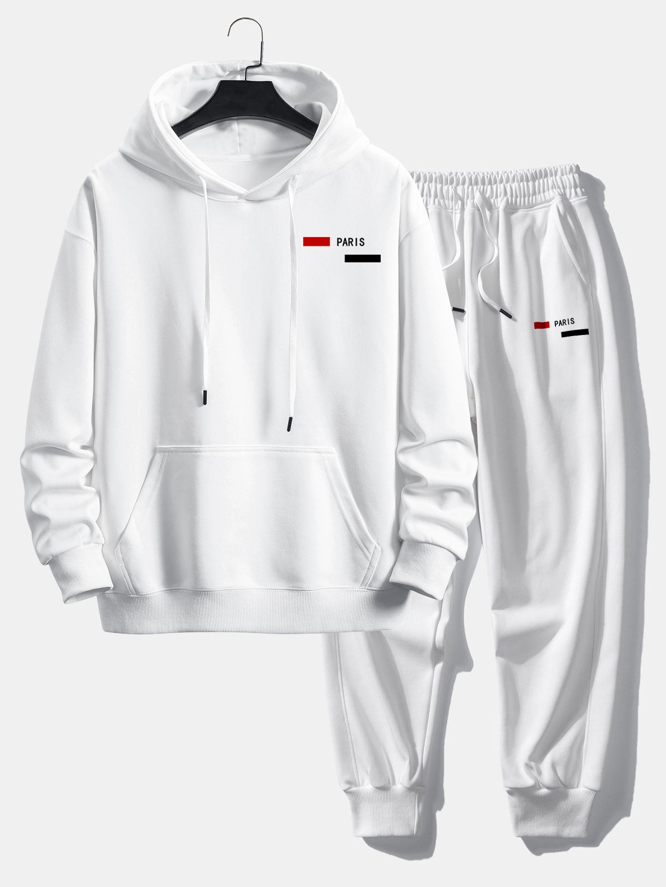 Men’s Relaxed Fit Tracksuit – Cotton Blend Hoodie and Joggers for Casual Streetwear