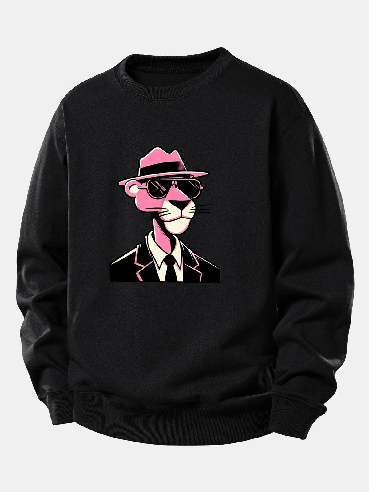Men's Relaxed Fit Graphic Crew Neck Sweatshirt – Casual Long Sleeve Streetwear Pullover for Autumn and Winter