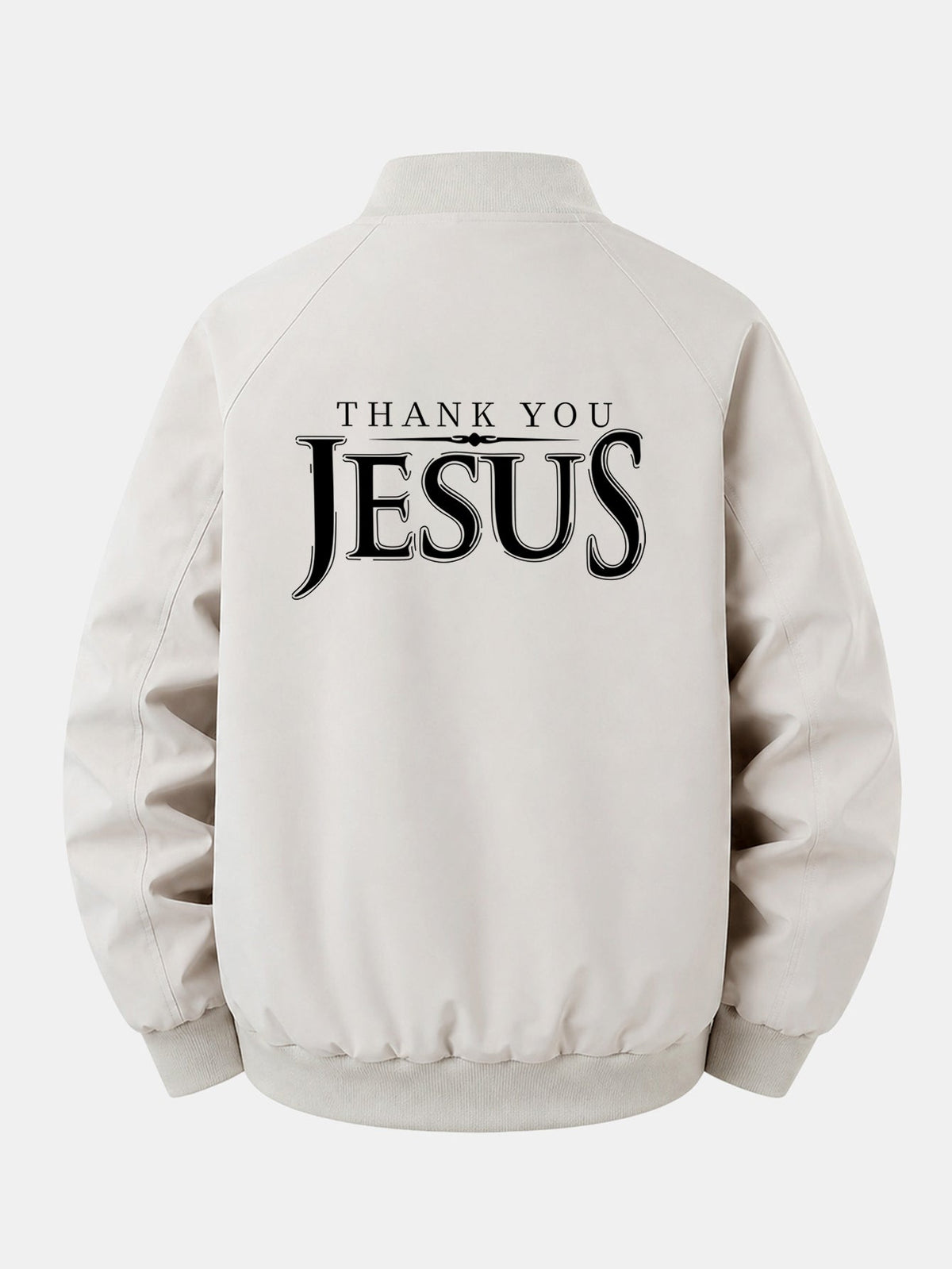 Bomberjakke med print til mænd i afslappet pasform, klassisk streetwearjakke med lynlås og ribkanter, til efterår og forår