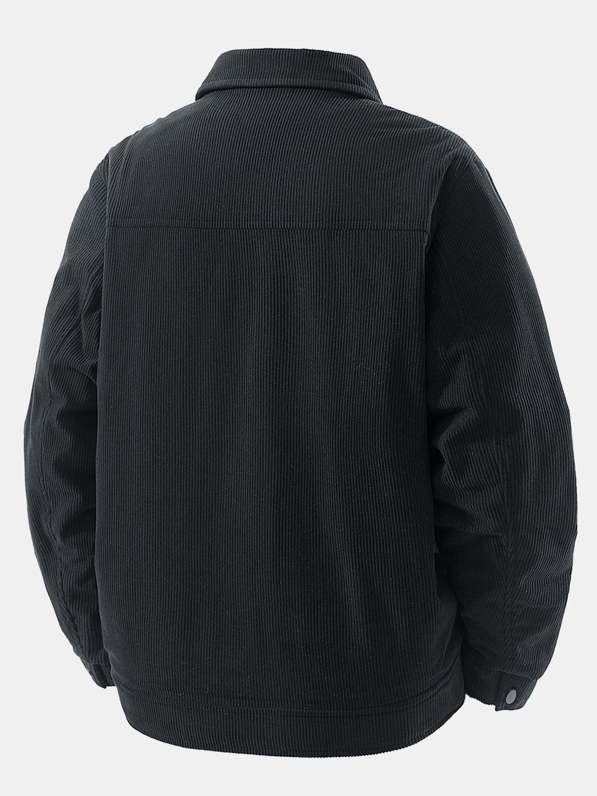 Veste camionneur en velours côtelé pour homme, doublée en polaire teddy, avec poches poitrine – Vêtement d’extérieur décontracté et chaud pour l’hiver