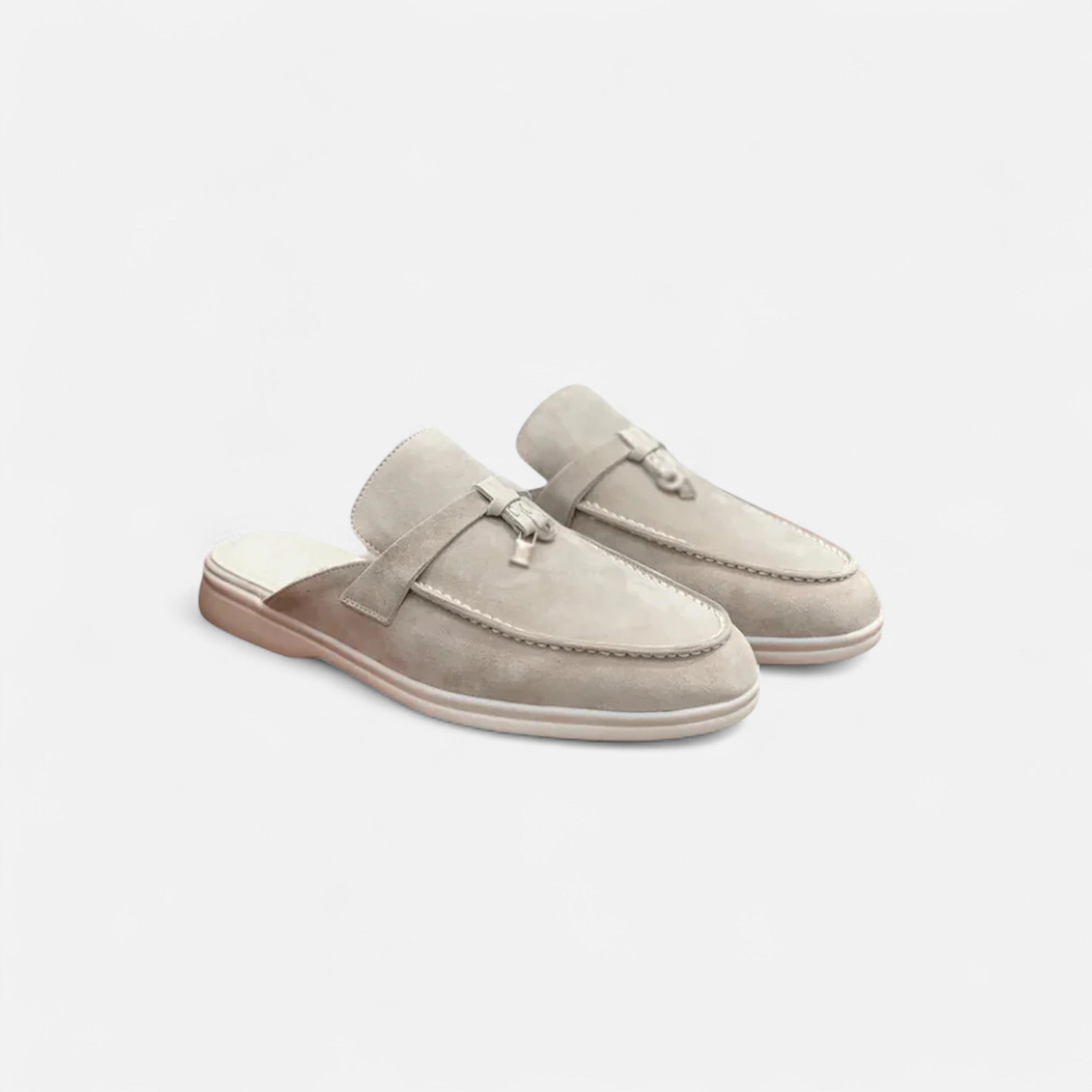 Valmonti | Women’s Mule Loafers – Refined Suede Elegance