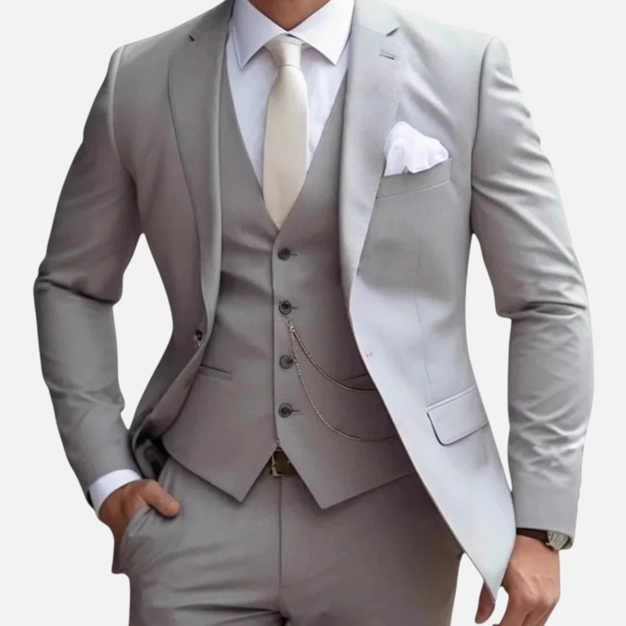 Valmonti | Men’s Three-Piece Suit – Slim-Fit Aristocratic Elegance