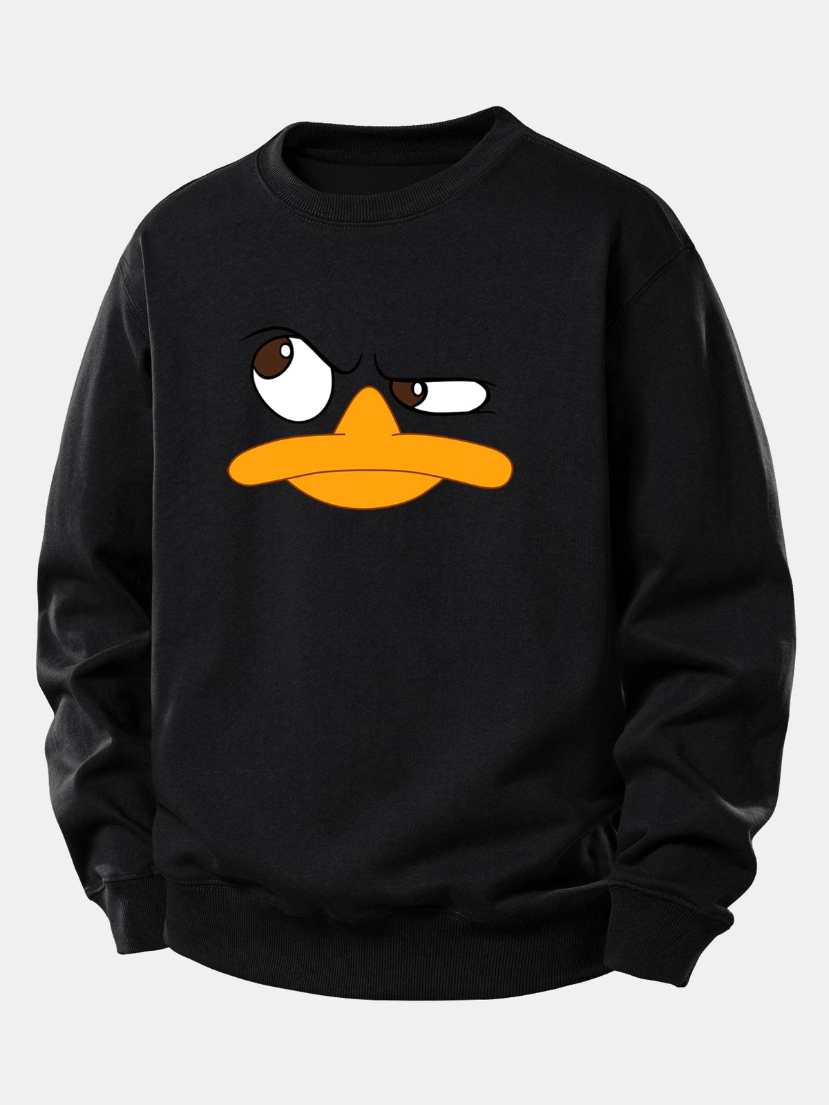 Bluză sport bărbătească cu croială lejeră și imprimeu, guler rotund - model casual din amestec de bumbac, pentru ținute urbane de zi cu zi