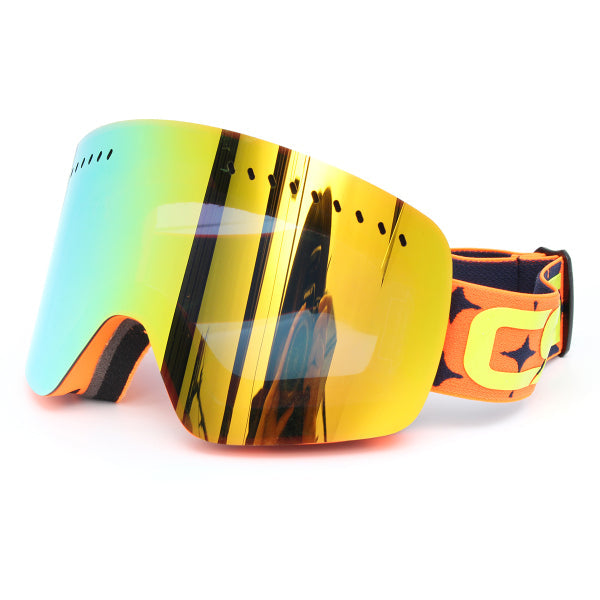 Pánské zrcadlové lyžařské brýle - snowboardové a motokrosové brýle s dvojitým sklem proti zamlžování a UV ochranou