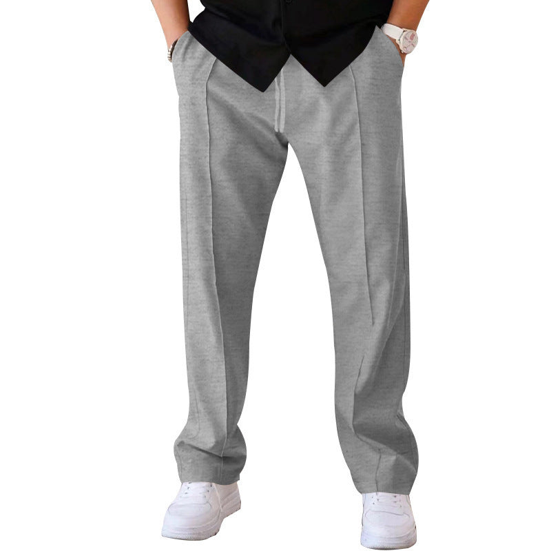 Men’s Pleated Wide-Leg Trousers – Lightweight Relaxed Pants for Everyday Wear