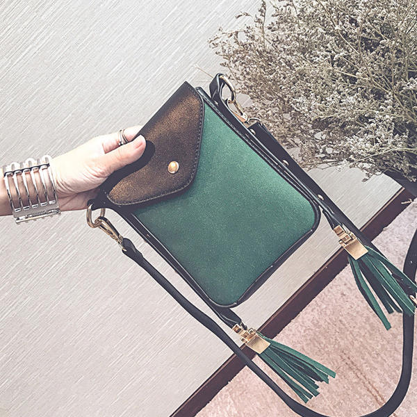 Women’s Mini Crossbody Bag – Compact Flap Design with Adjustable Strap and Tassel Details