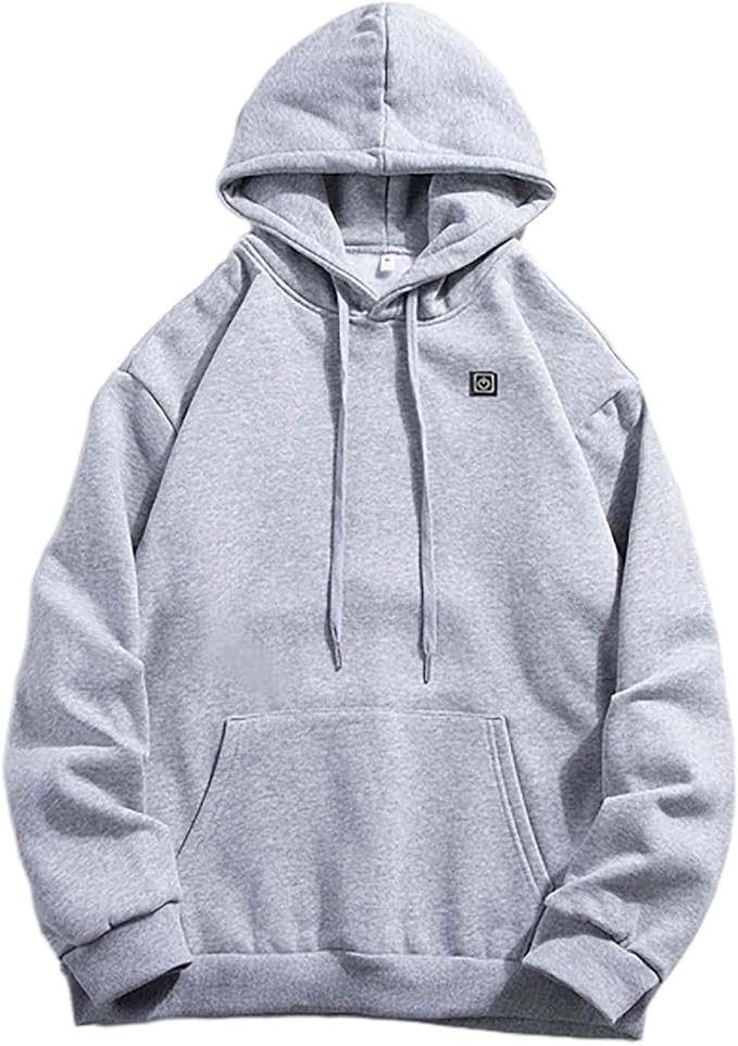 Sudadera térmica con capucha calefactable USB para hombre, forrada de forro polar, para el frío