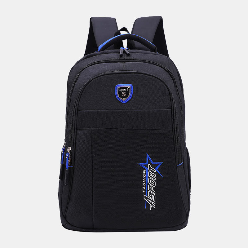 Zaino unisex in nylon con più scomparti – Borsa capiente per scuola e viaggi con spazio organizzato
