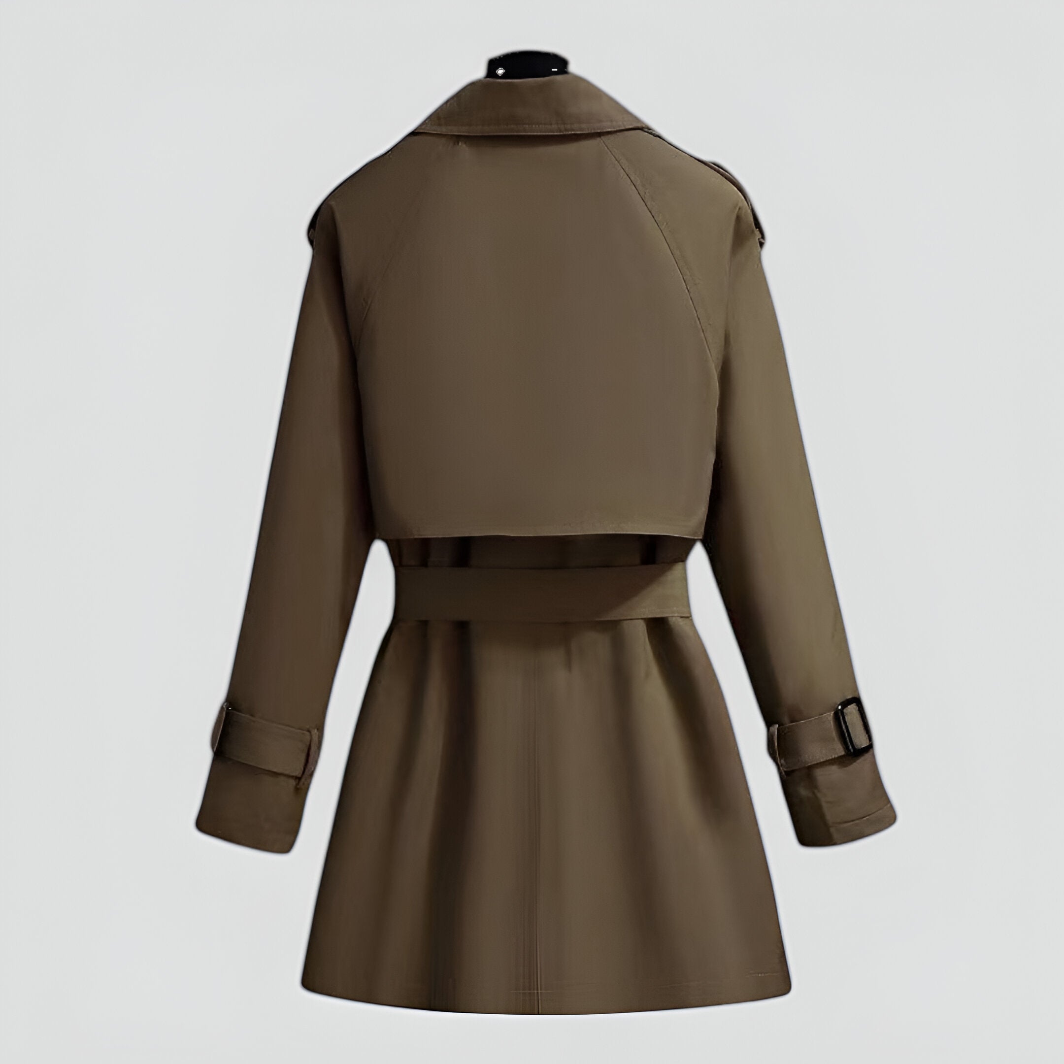 Women’s Elegant Mid-Length Trench Coat – Double-Breasted Transitional Outerwear for Spring and Autumn
