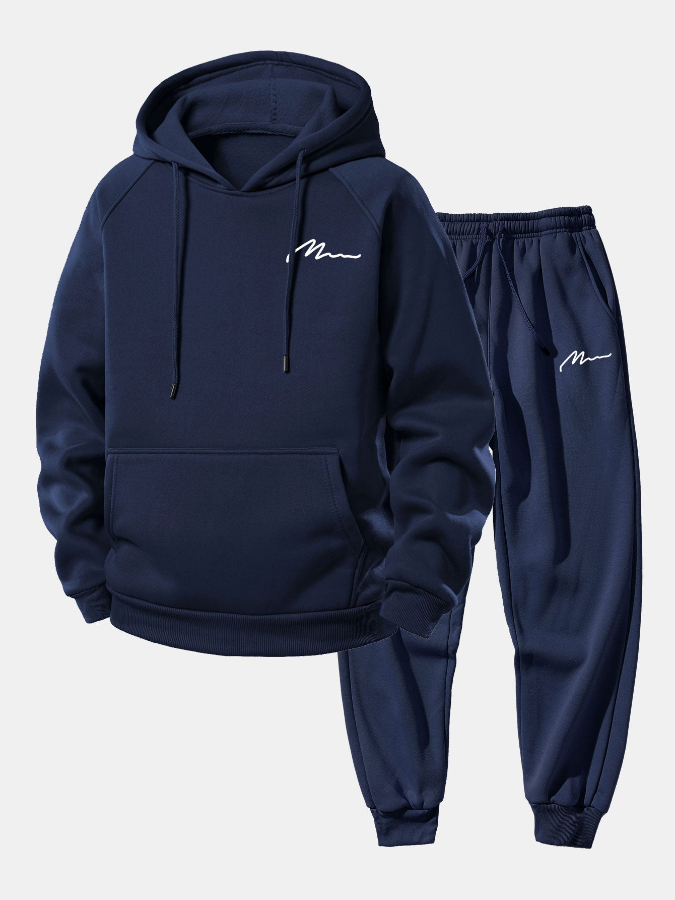 Men’s Pullover Hoodie Tracksuit – Relaxed Polyester Jogger Co-Ord for Everyday Street Style