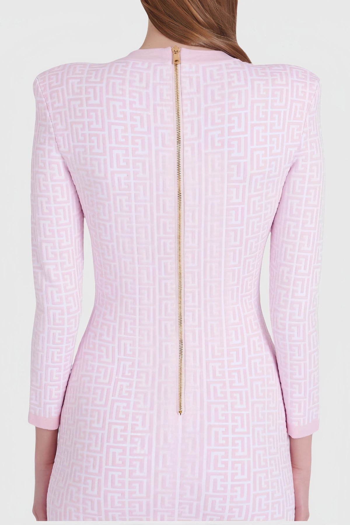 Women’s Fitted Knitted Mini Dress – Long-Sleeve Printed Style for Smart Casual Evening and Special Occasion Wear
