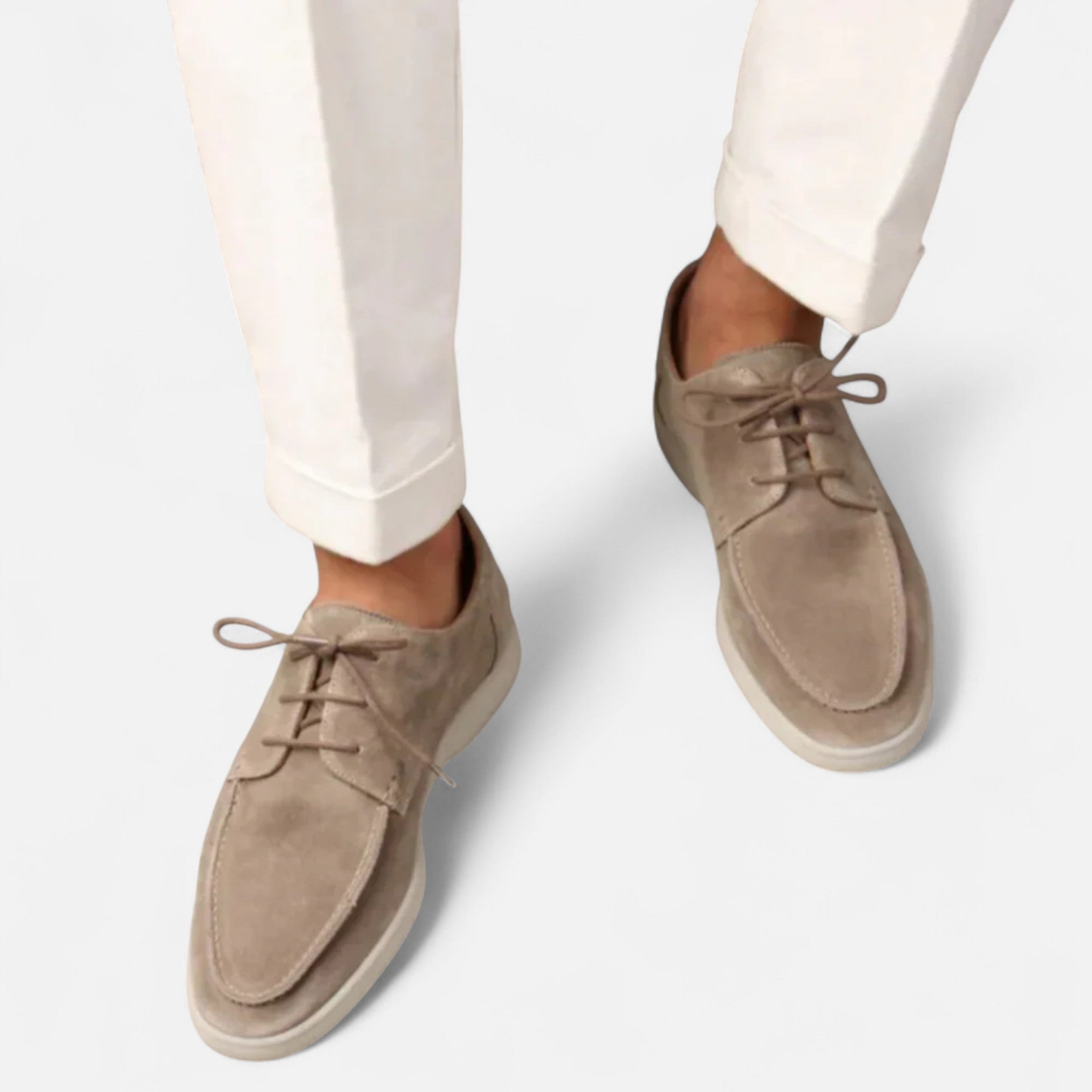 Valmonti | Men’s Lace-Up Shoes – Refined Suede Elegance