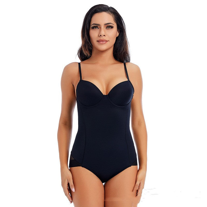 Dameformende bodystocking med bøjle, sømløs og glat shapewear