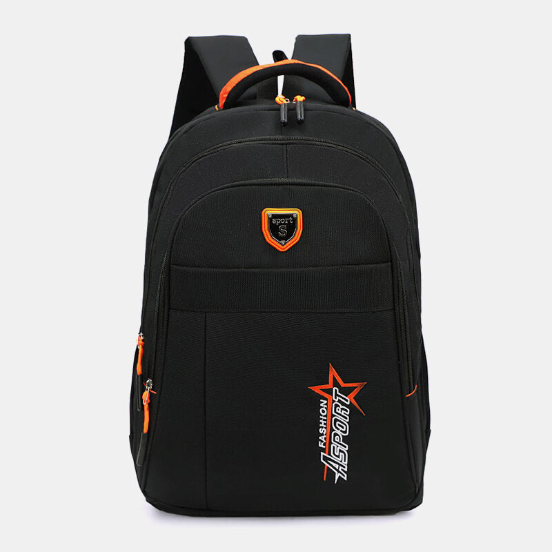Zaino unisex in nylon con più scomparti – Borsa capiente per scuola e viaggi con spazio organizzato
