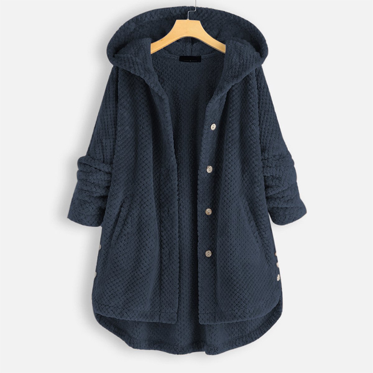 Damejakke i blødt fleece – varm, behagelig, let, afslappet, hverdagsagtig, hyggelig lag-på-lag cardigan