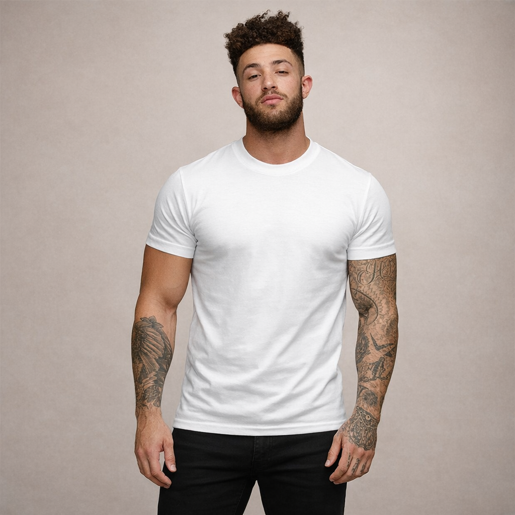 Men’s Slim Fit Crew Neck Essential Cotton T-Shirt