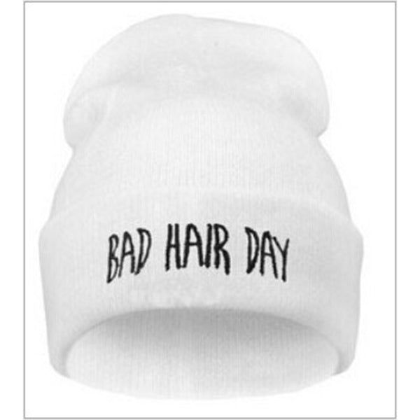 Unisex Embroidered Cuffed Beanie – Soft Knit Winter Hat with Relaxed Crown