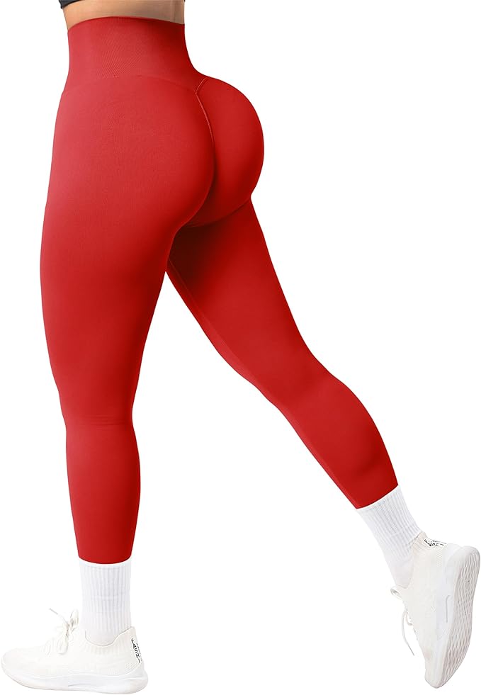Női magas derekú, varrás nélküli leggings – Formáló, ráncolt hátú sportviselet
