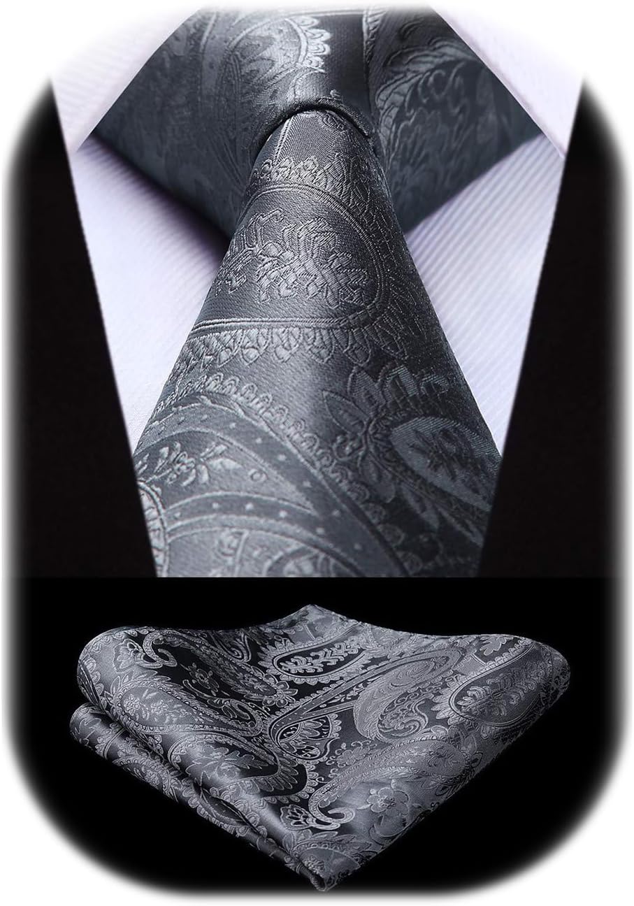 Pánská sada kravat s paisley žakárovým vzorem – elegantní formální doplňky na svatby a společenské události