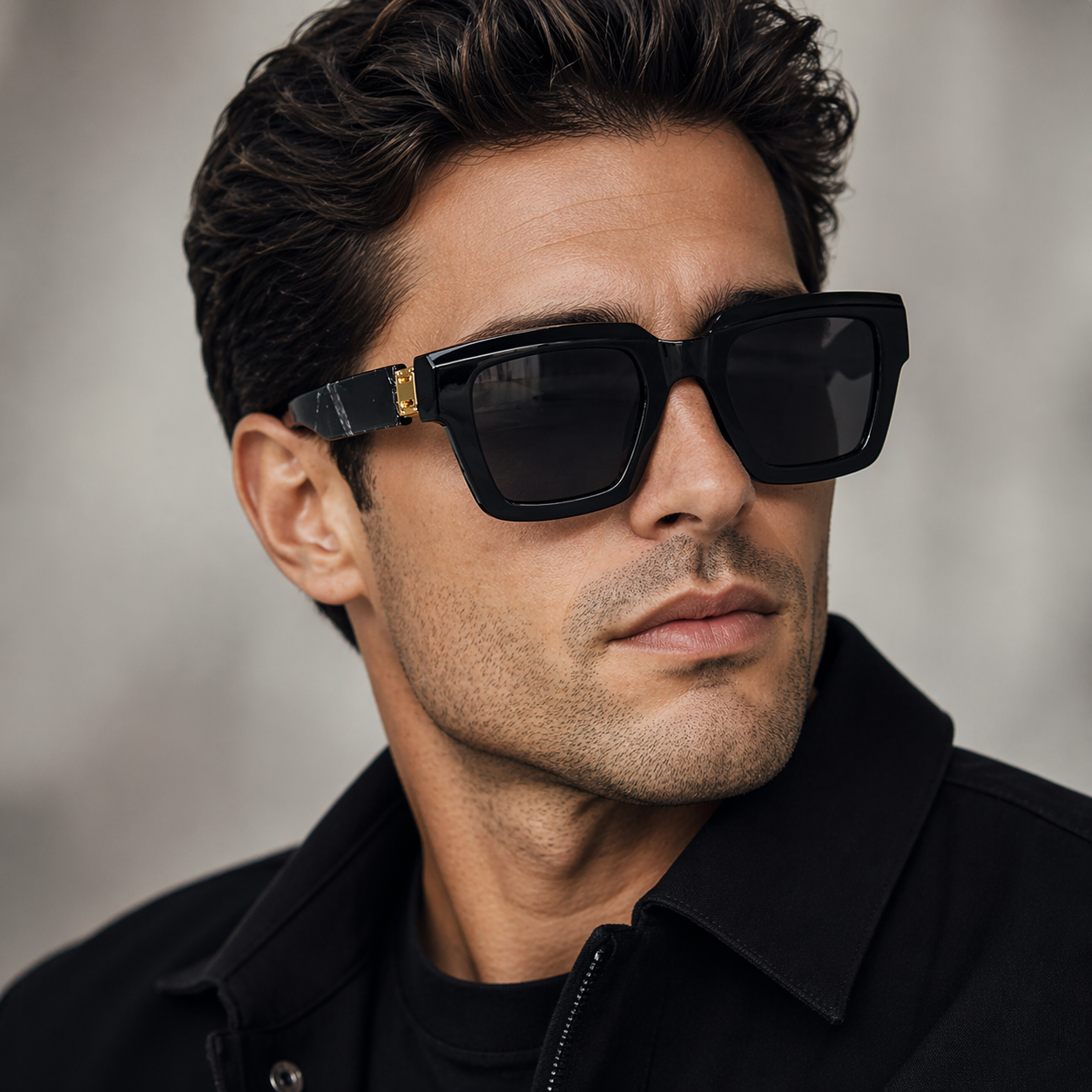 Men’s Angular Frame Sunglasses Bold Statement Modern Design