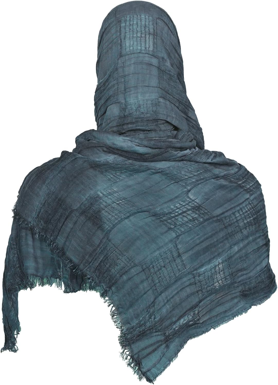 Mantella medievale gotica da uomo con cappuccio e spalle - Sciarpa drappeggiata effetto vissuto con spilla decorativa per cosplay di Halloween e costumi fantasy