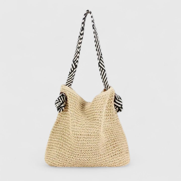Vævet skuldertaske til kvinder – håndlavet boho-shopper til hverdag og rejser