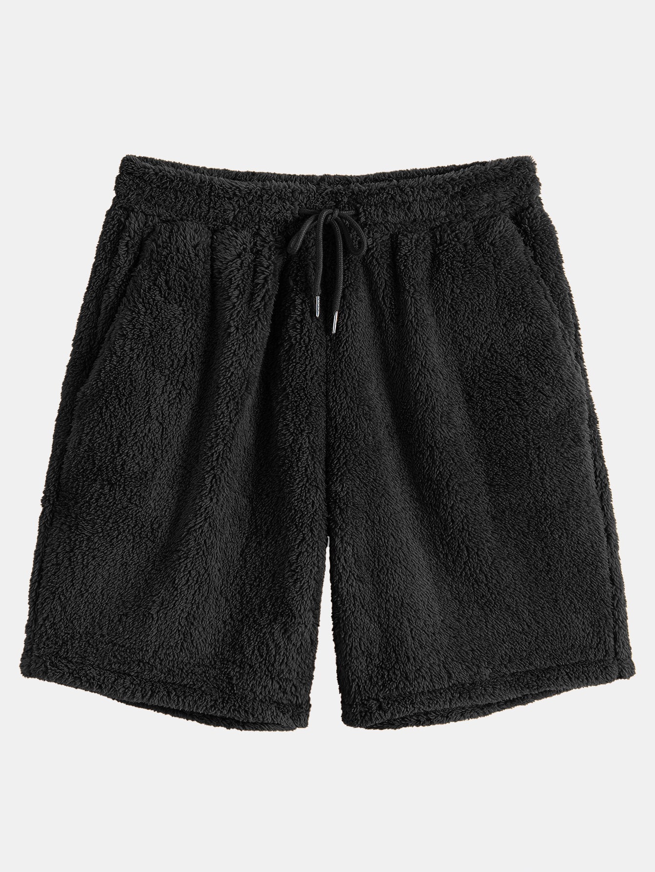 Men’s Teddy Fleece Hoodie and Shorts Set – Relaxed Two-Piece for Casual Days